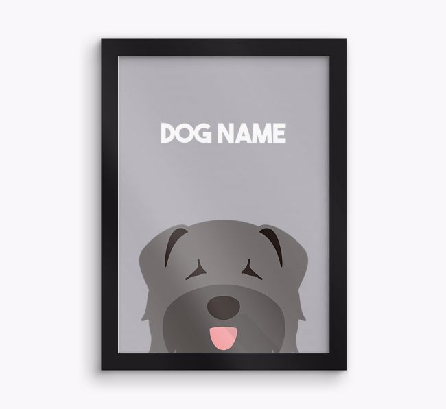 Peeking Dog: Personalised {breedFullName} Framed Print
